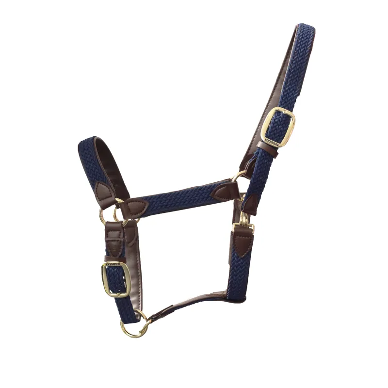 Kentucky Horsewear Plaited Nylon Halter Navy